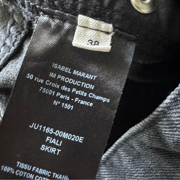 Isabel Marant Etoile Black Fiali Denim Pencil Midi Skirt size 38 - Picture 11 of 13